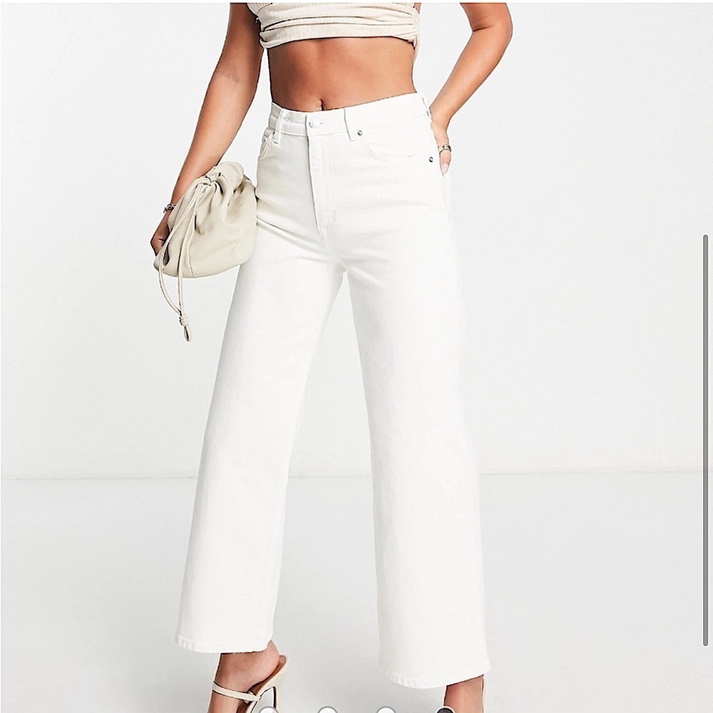 & Other Stories White Wide Leg Pants